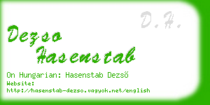 dezso hasenstab business card